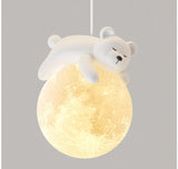 1-Light Teddy Kids Room Glass Pendant Ceiling Light - Warm White