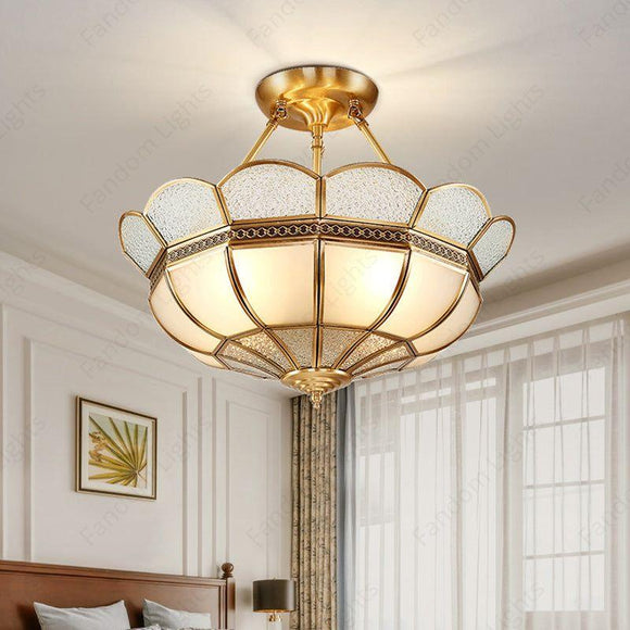 500 MM Vintage Brass Chandelier