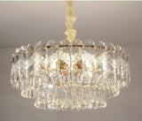 600 MM Crystal Gold LED Chandelier Light for Living Room Round Dining Room - Warm White