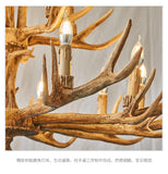 12 LIGHT Wooden Antler CHANDELIER LIGHT FOR DINING HALL