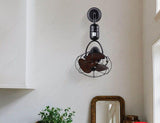BLACK WOOD FINNISH WALL FAN LIGHT WITH NATURAL COLOR BLADE (Cage)