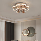 9 Lights Gold Ceiling Light Chandelier for Living Dining Room - Warm White