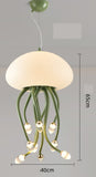 7 Light Green Jellyfish Modern LED Light Chandelier Lighting Lamp Cord Pendant Lamp - Warm White