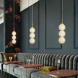 3 Led Gold Modern Pendant Light for Bedside Dining Hanging Light