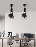 BLACK WOOD FINNISH WALL FAN LIGHT WITH NATURAL COLOR BLADE (Cage)
