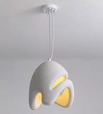 White Earthly Wabi Sabi Chandelier 400 MM for Living Room Indoor Outdoor Light - Warm White