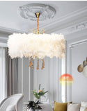 600 MM Feather LED Chandelier for Living Dining Room Light- Warm White