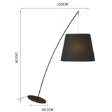 Titled Modern FLOOR LAMP LIVING ROOM STANDING LAMP - Black