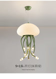 7 Light Green Jellyfish Modern LED Light Chandelier Lighting Lamp Cord Pendant Lamp - Warm White