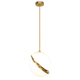 1 LED 150MM Gold Frost Ball Round Pendant Lamp Chandelier Ceiling Light - Warm White - Ashish Electrical India