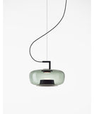 Modern LED Glass Smokey Black Pendant Lamp Ceiling Light - Warm White