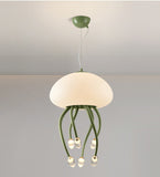 7 Light Green Jellyfish Modern LED Light Chandelier Lighting Lamp Cord Pendant Lamp - Warm White