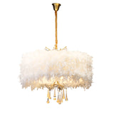 600 MM Feather LED Chandelier for Living Dining Room Light- Warm White