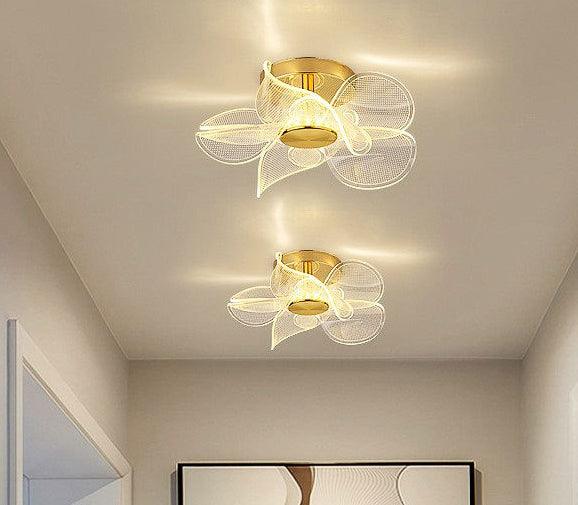 250MM Led Gold Modern Acrylic Ceiling Light for Home and Office Use - Warm White (Round) Pack of 1 - Ashish Electrical India