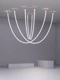 Led 2000 MM Gold Neon Based Chandelier Hanging Lamp - Warm White (Pack of 1)