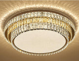 600 MM Gold K9 Crystal 3 Layers LED Chandelier Lamp - Warm White - Ashish Electrical India