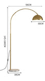 ARC FLOOR LAMP LIVING ROOM STANDING LAMP - Antique