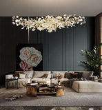 1500MM LONG GOLDEN CRYSTAL CHANDELIER CEILING LIGHTS HANGING