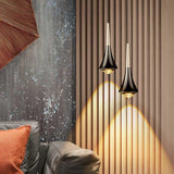 led 1 Light Gold Black Modern Pendant Bedside Ceiling Lights - Warm White - Ashish Electrical India