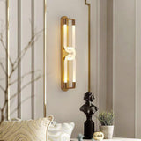 500MM LED Gold Long Acrylic Tube Wall Light - Natural White