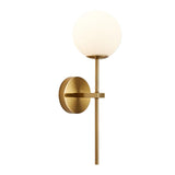 Gold Frost Glass American Glass Ball Wall Light Modern Copper Metal Bedroom Living Room Cafe Hotel Lighting Wall Light - Gold Warm White - Ashish Electrical India