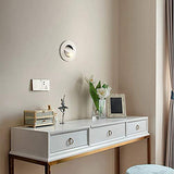 LED 6W White Bedside Wall Light with Pop Up Adjustable Spot - Warm White