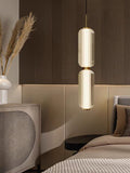 800MM Amber Glass Pendant Light for Bedside Hanging Light - Warm White