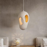 White Earthly Wabi Sabi Chandelier for Living Room Indoor Outdoor Light