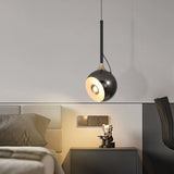 led Black Pendant Light for Bedside Hanging Light - Warm White