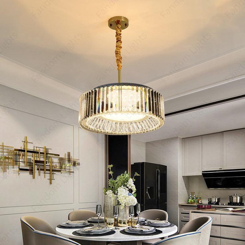 500MM Led Gold K9 Crystal Chandelier Ceiling Lamp Hanging Light Warm