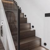 LED 6W Black Bedside Wall Light with Pop Up Adjustable Spot - Warm White