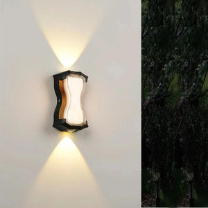 3 LED Outdoor Black Wall Lamp Up and Down Wall Lamp Waterproof (Warm White) - Ashish Electrical India