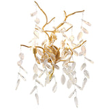 Glass Waterdrop Crystal Gold Metal Wall Light for Living Room