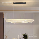 Black Acrylic LED Chandelier 1000MM Long with Curv Acrylic Light - Warm White