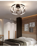 500MM Brown Ceiling Fan Chandelier with Remote Control ABS Blades - Warm White