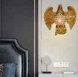 Eagle Wall Lamp Art LED European Creative Wall Lamp Bedroom Bedside Lamp - Gold