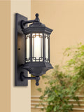 Outdoor Wall Light Fixture Coffer Color Exterior Lantern Waterproof Lamp - Warm White