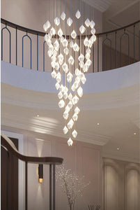 LED Lotus DOUBLE HEIGHT STAIR CHANDELIER - WARM WHITE - Ashish Electrical India