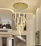 11-LIGHT LED CRYSTAL DOUBLE HEIGHT STAIR CHANDELIER - WARM WHITE - Ashish Electrical India
