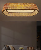 Surface Mounted Rectangular Low Ceiling Height Crystal LED Chandelier 1000 MM - Warm White