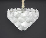 600 MMGold Metal White Glass LED Chandelier Hanging Suspension Lamp - Warm White