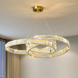 800 MM Crystal Gold LED Chandelier Light for Living Room Dining Room - Warm White
