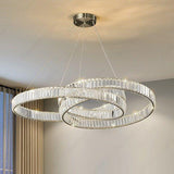 Smoke Crystal Metal Modern LED Chandelier 800 MM - Warm White