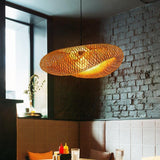 Rattan 600 MM Light Beige Chandelier Pendant Hanging for Living Room Outdoor Light