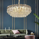 600 MM Crystal Gold LED Chandelier Light for Living Room Round Dining Room - Warm White