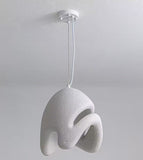 White Earthly Wabi Sabi Chandelier 400 MM for Living Room Indoor Outdoor Light - Warm White