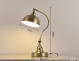 Traditional Banker’s Lamp, Antique Style Desk Lamp Fixture, Satin Brass Finish, Metal for Home and Office Table