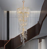 1400mm Long Crystal Double Height Duplex Chandelier - Warm White - Ashish Electrical India