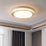 Crystal Gold 500 MM Round Ring Chandelier Ceiling Light - Warm White