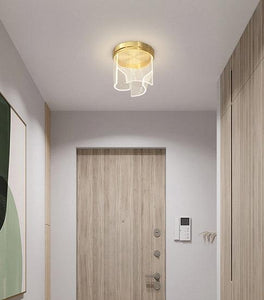 300MM Golden Body Acylic Modern LED Ceiling Pendant Lamp - Warm White